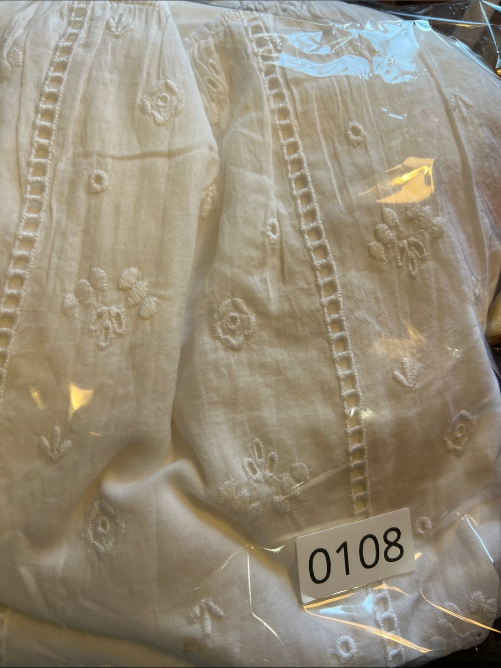 Unsubscribed White Eyelet Mini Dress 100% Cotton - Picture 12 of 12